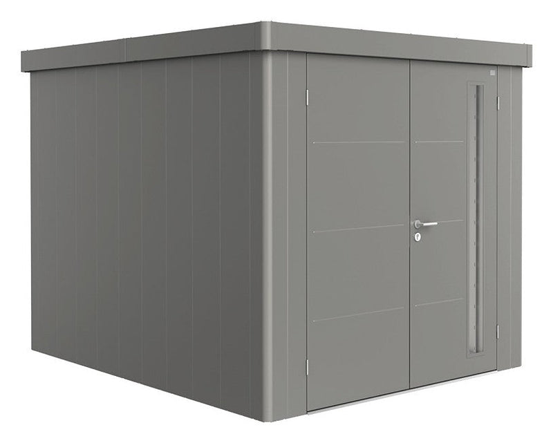 Biohort Gerätehaus Neo Gr. 3B (236 × 292 × 222 cm) Quarzgrau-metallic Doppeltür