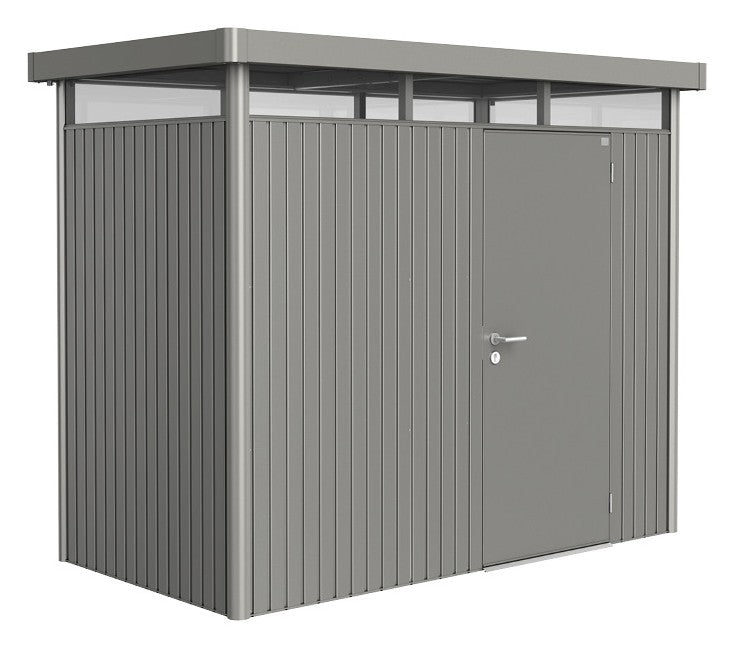 Biohort Gerätehaus HighLine H1 (275 × 155 × 222 cm) Quarzgrau-metallic Standardtür