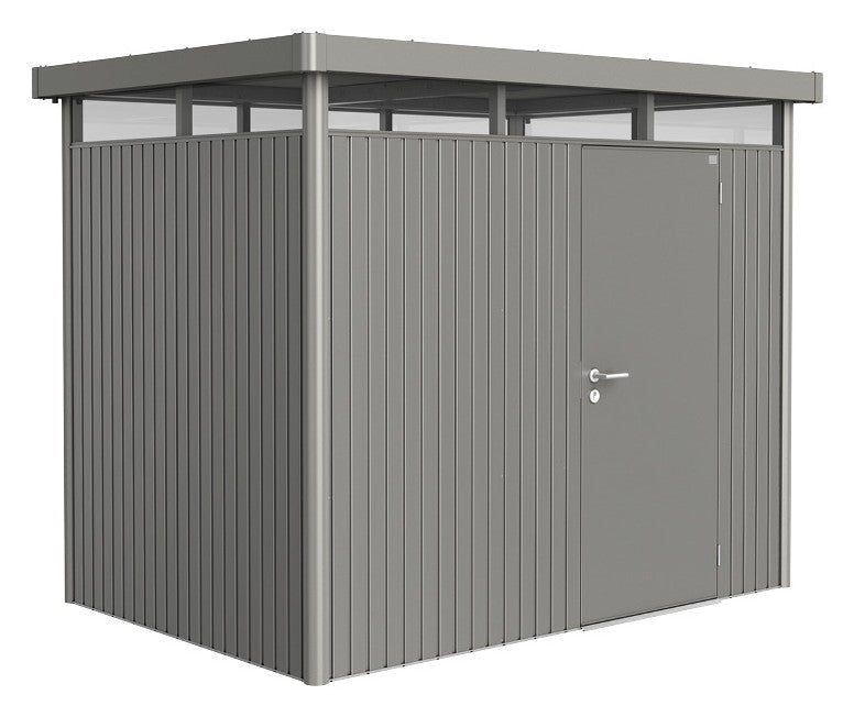 Biohort Gerätehaus HighLine H2 (275 × 195 × 222 cm) Quarzgrau-metallic Standardtür