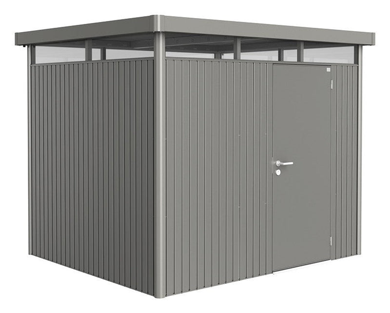 Biohort Gerätehaus HighLine H3 (275 × 235 × 222 cm) Quarzgrau-metallic Standardtür