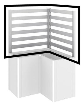 Biohort Rankgitter für L-Form Belvedere L100 Silber-metallic