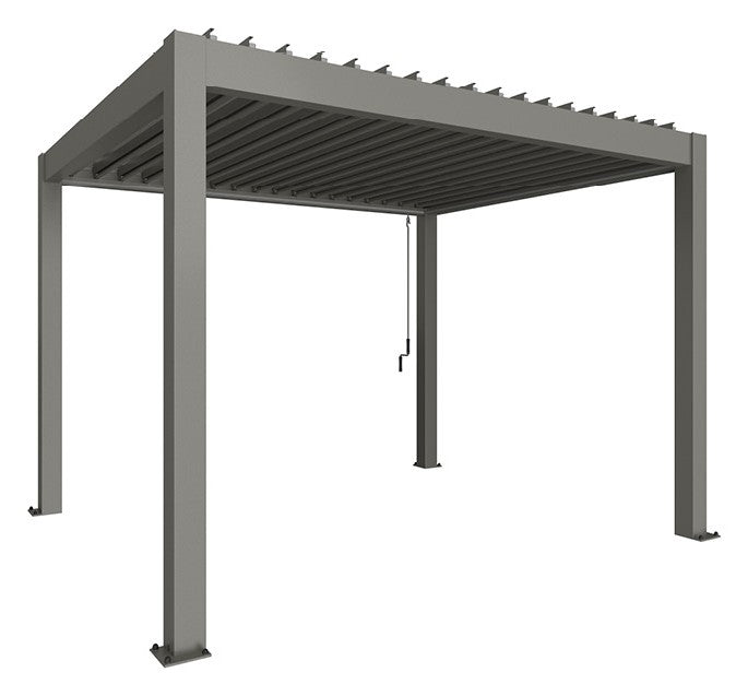 Biohort Pergola Gr. 3,5 × 3 (367,5 × 312 × 264 cm) Quarzgrau-metallic Quarzgrau-metallic