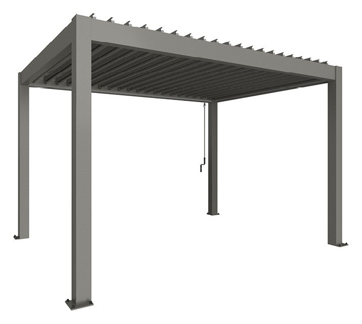 Biohort Pergola Gr. 4 × 3 (404,5 × 312 × 264 cm) Quarzgrau-metallic Quarzgrau-metallic