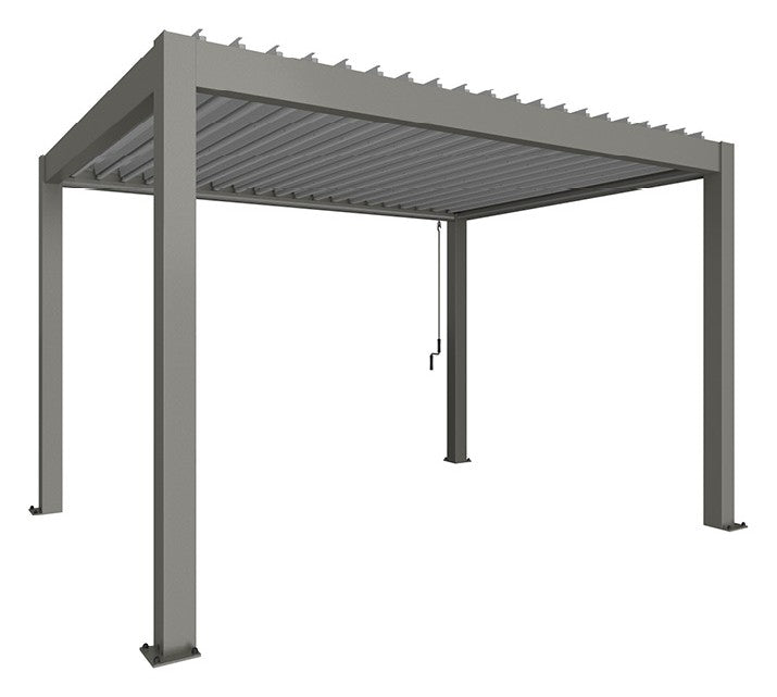 Biohort Pergola Gr. 4 × 3 (404,5 × 312 × 264 cm) Quarzgrau-metallic Silber-metallic