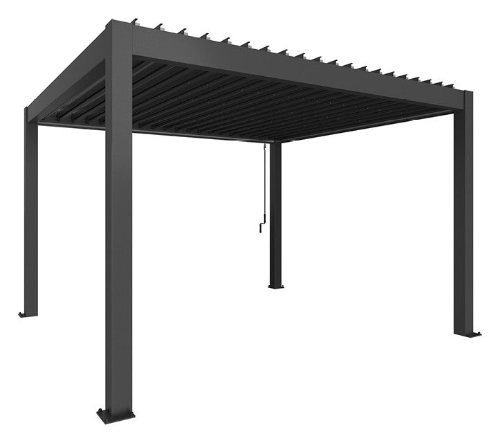 Biohort Pergola Gr. 4 × 3,5 (404,5 × 367,5 × 264 cm) Dunkelgrau-metallic Dunkelgrau-metallic
