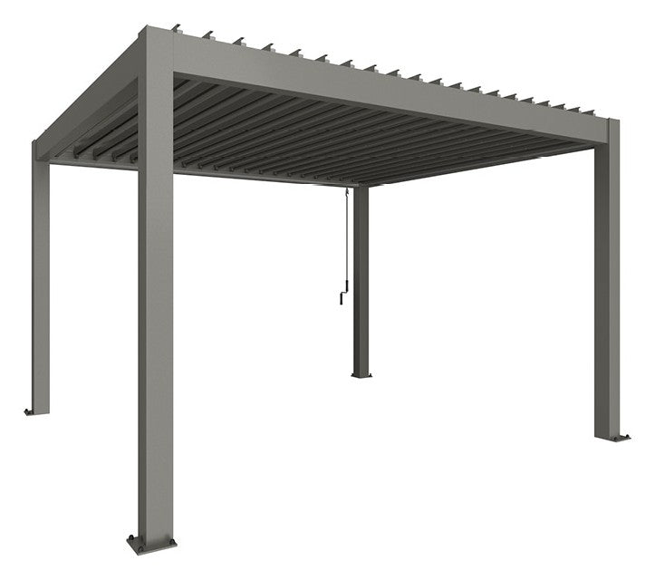 Biohort Pergola Gr. 4 × 3,5 (404,5 × 367,5 × 264 cm) Quarzgrau-metallic Quarzgrau-metallic