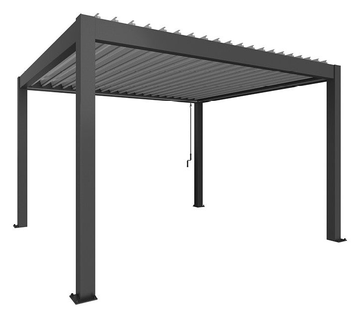 Biohort Pergola Gr. 4 × 3,5 (404,5 × 367,5 × 264 cm) Dunkelgrau-metallic Silber-metallic