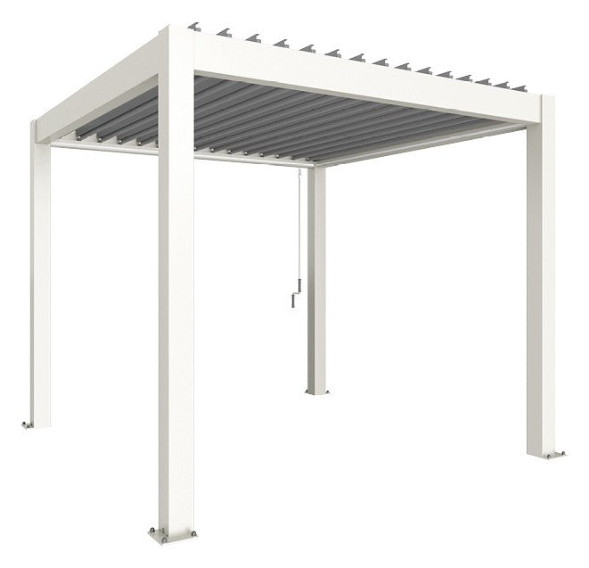 Biohort Pergola Gr. 3 × 3 (312 × 312 × 264 cm) Weiß Silber-metallic
