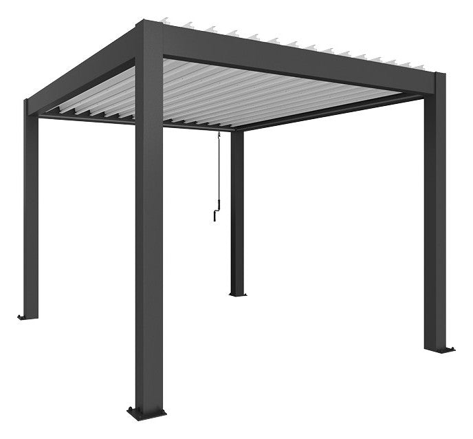 Biohort Pergola Gr. 3 × 3,5 (312 × 367,5 × 264 cm) Dunkelgrau-metallic Weiß