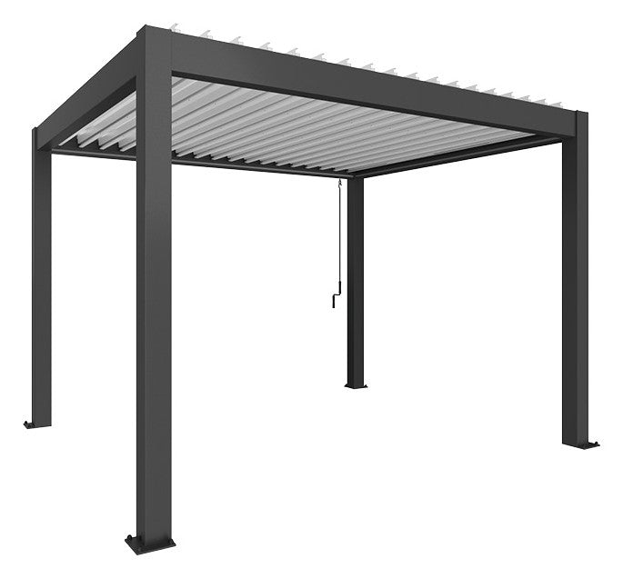 Biohort Pergola Gr. 3,5 × 3 (367,5 × 312 × 264 cm) Dunkelgrau-metallic Weiß