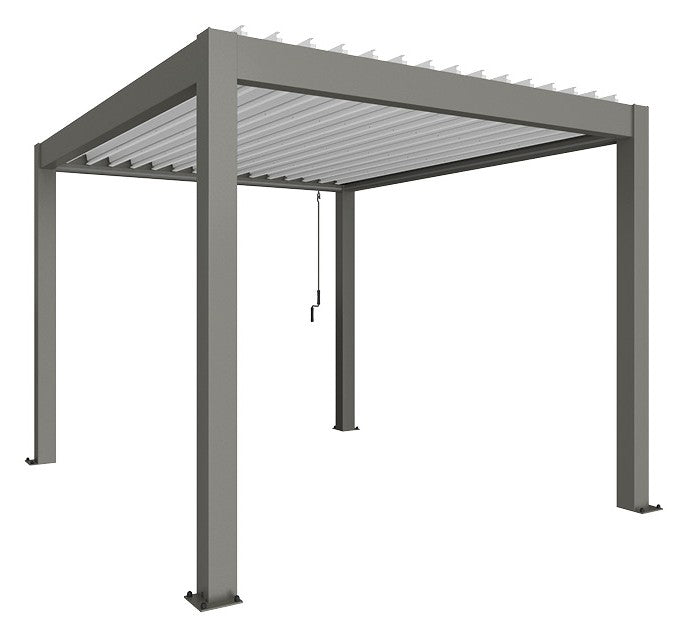 Biohort Pergola Gr. 3 × 3,5 (312 × 367,5 × 264 cm) Quarzgrau-metallic Weiß