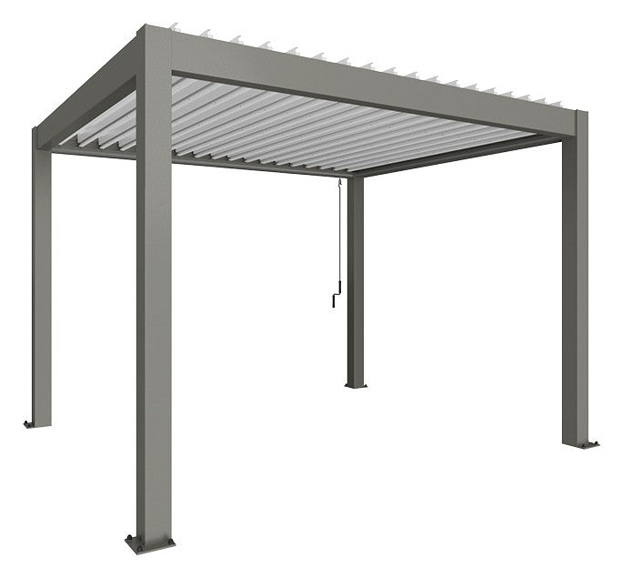 Biohort Pergola Gr. 3,5 × 3 (367,5 × 312 × 264 cm) Quarzgrau-metallic Weiß