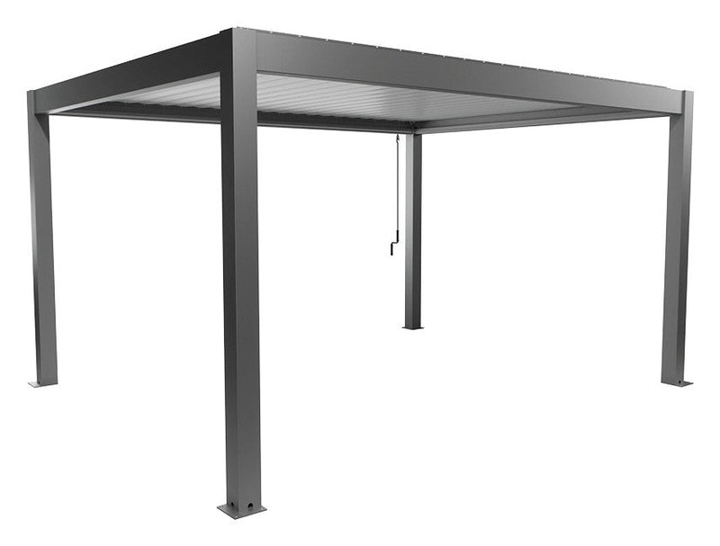 Biohort Pergola Gr. 4,5 × 3,5 (460 × 367,5 × 264 cm) Quarzgrau-metallic Weiß