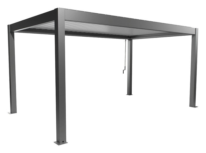 Biohort Pergola Gr. 5 × 3 (515,5 × 312 × 264 cm) Quarzgrau-metallic Weiß