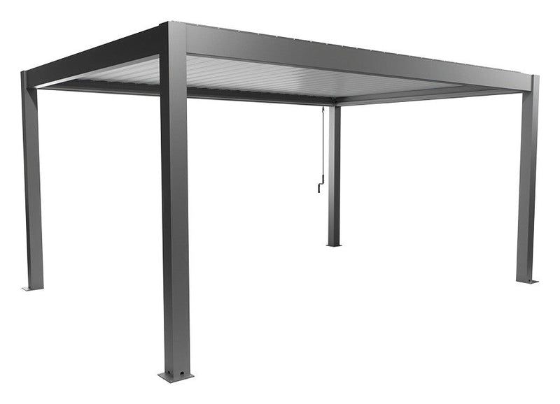 Biohort Pergola Gr. 5 × 3,5 (515,5 × 367,5 × 264 cm) Quarzgrau-metallic Weiß