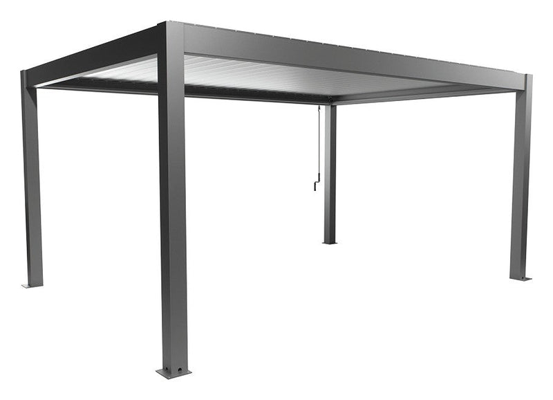 Biohort Pergola Gr. 5 × 3,5 (515,5 × 367,5 × 264 cm) Quarzgrau-metallic Silber-metallic