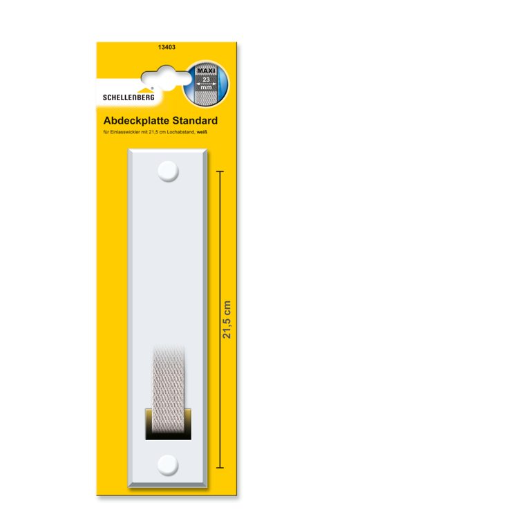 abdeckplatte maxi 21,5 cm weiß