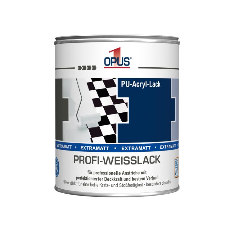 opus1 profi weisslack extramatt 0,75l