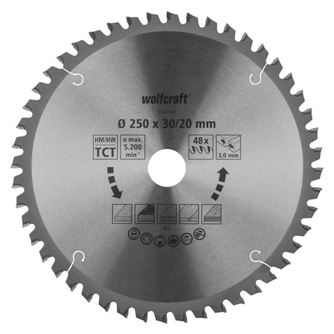 kapp-/gehrungssägebl. hm 48zähne ø250 mm