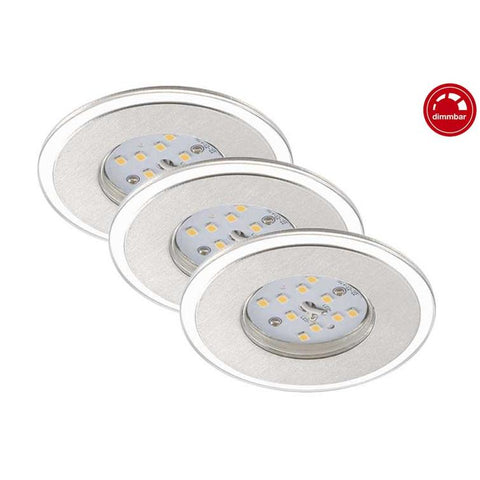 einbauleuchte 3er-set 3xled 4,5w alu