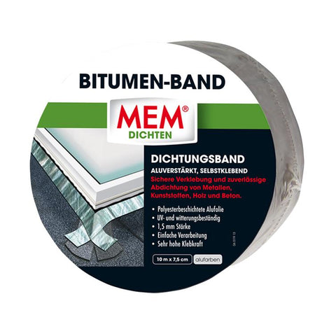 mem bitumen-band alumin. 7,5 cm x 10 m