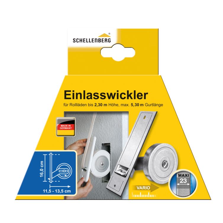 einlaßwickler maxi lochabstand 16,0 cm