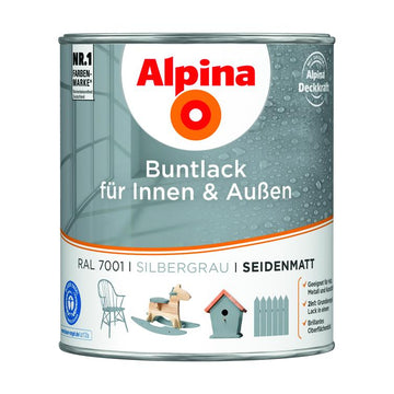 buntlack f.außen seidenm.silbergr.750ml
