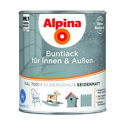 buntlack f.außen seidenm.silbergr.750ml