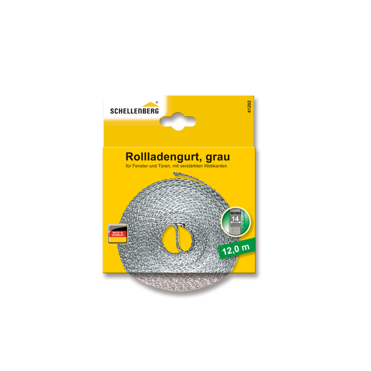 rollladengurt 14 mm/12,0 m grau