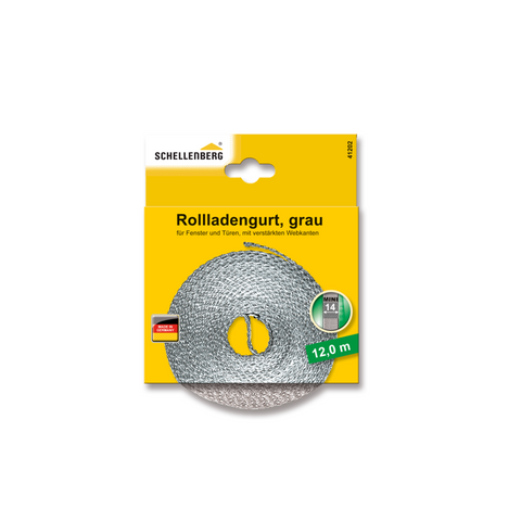 rollladengurt 14 mm/12,0 m grau