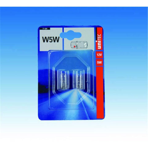w5w glassockell. unitec 2stück 12v