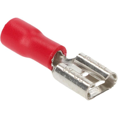 flachsteckhülsen 6,3mm rot, 20 stk.