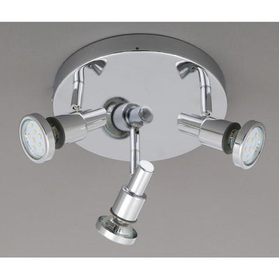 spot 3flg. led gu10 4w chrom