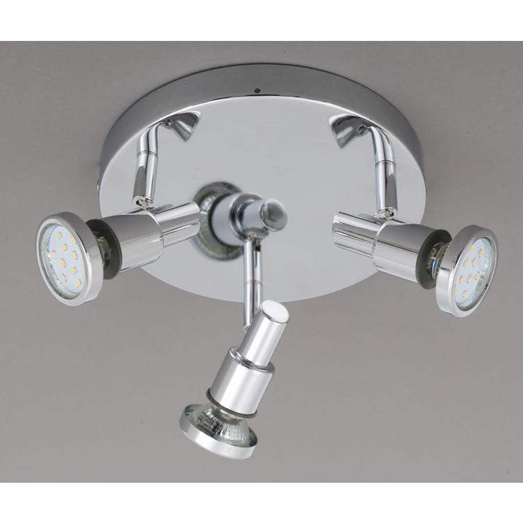 spot 3flg. led gu10 4w chrom