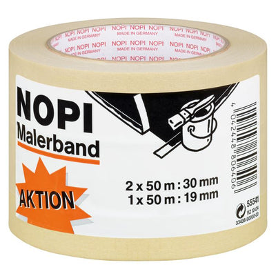 malerband nopi 2x 50mx30mm & 1x 50mx19mm