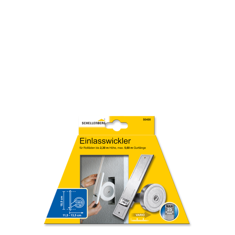einlaßwickler maxi lochabstand 18,5 cm