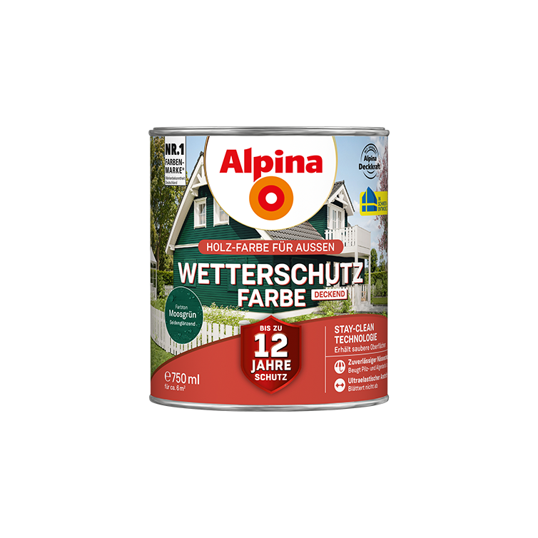 wetterschutzfarbe moosgrün 750ml