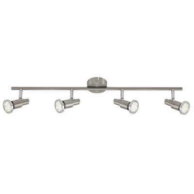 schiene 4flg. gu10 led nickel matt
