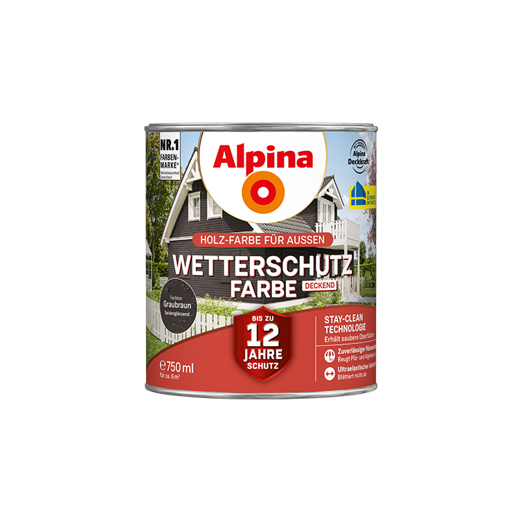 wetterschutzfarbe graubraun 750ml