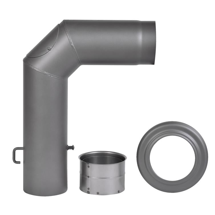 winkel-rauchrohrset 3-tlg. ø150 2mm dgr.