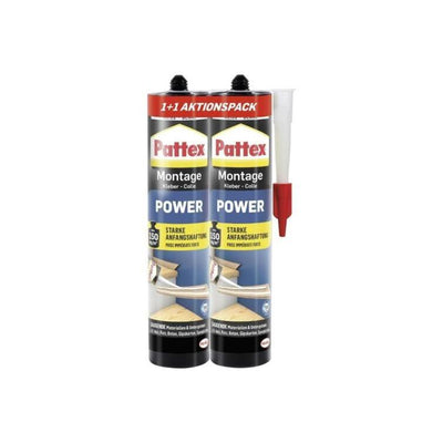 Pattex Montagekleber Power,Starke Anhaftungshaftung und Endfestigkeit, Weiß 740g