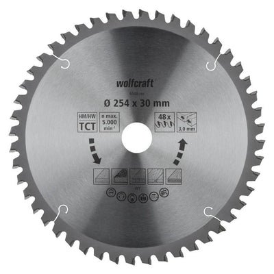 kapp-/gehrungssägebl. hm 48zähne ø254 mm