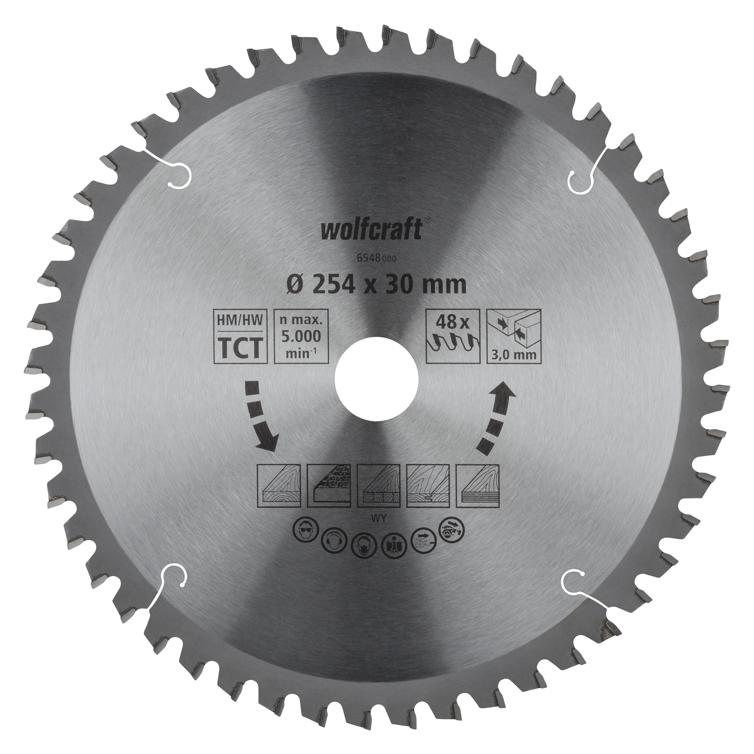 kapp-/gehrungssägebl. hm 48zähne ø254 mm