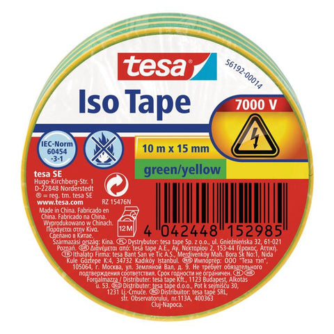 tesa isolierband grün/gelb 10mx15mm