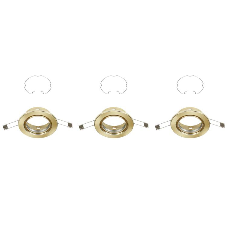 einbauleuchten 3er-set 1xgu10 messing