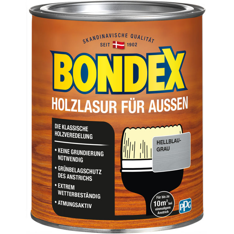 bondex holzlasur außen hellgrau 0,75l