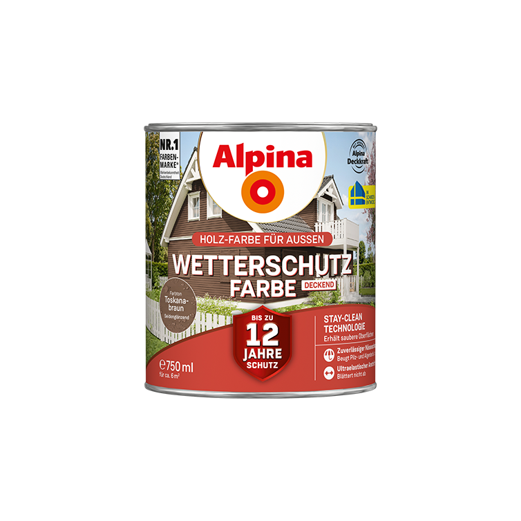 wetterschutzfarbe toskanabraun 750ml