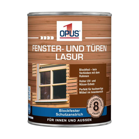 opus1 fenster türen lasur farblos 750ml