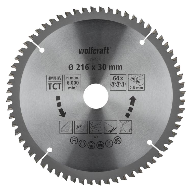 kapp-/gehrungssägebl. hm 64zähne ø216 mm