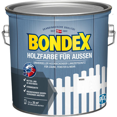 bondex holzfarbe außen weiß 2,5l